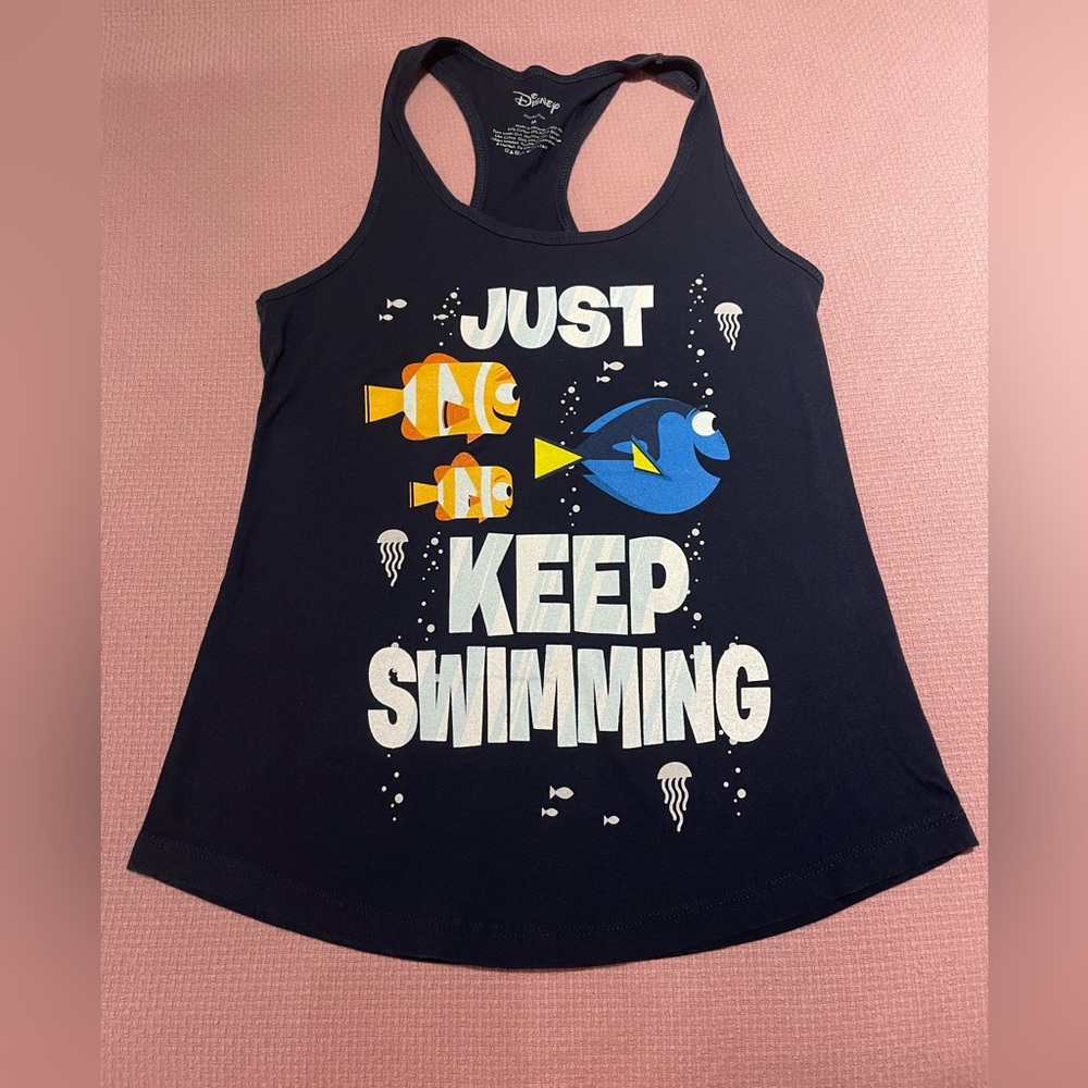 Disney Nemo “Just Keep Swimming” women’s Racerback tank
